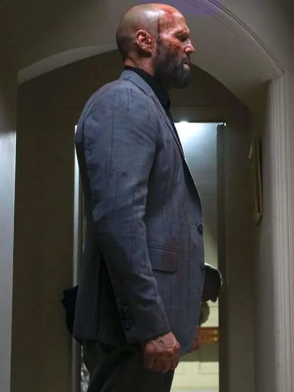 The Beekeeper 2024 Jason Statham Grey Blazer