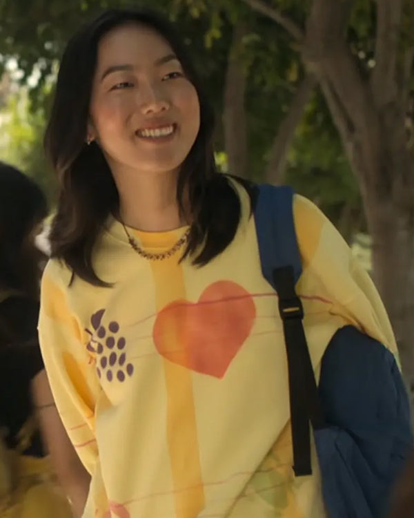 The Brothers Sun 2024 Madison Hu Yellow Printed Sweatshirt