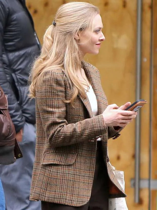 Amanda Seyfried The Crowded Room Plaid Blazer