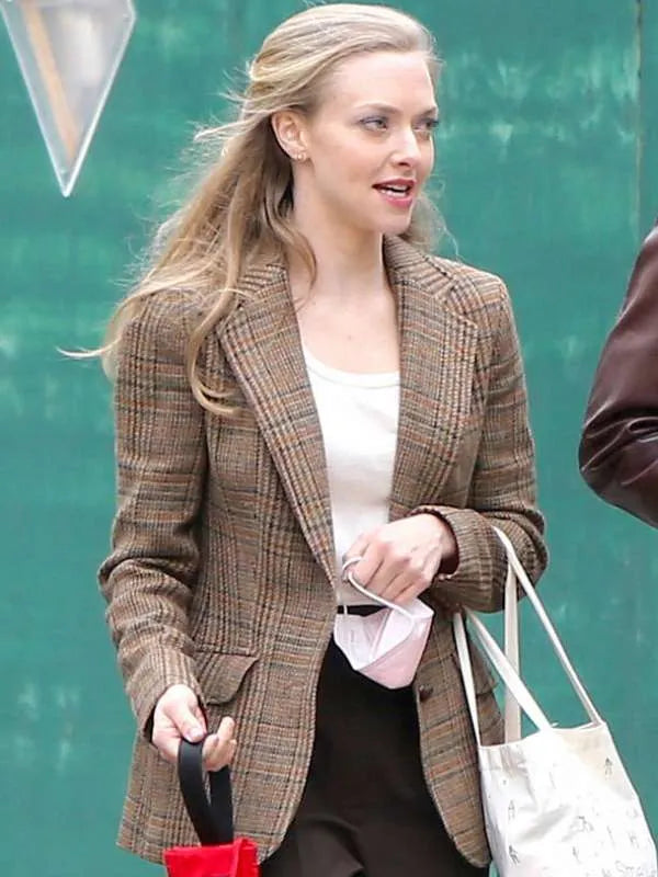 Amanda Seyfried The Crowded Room Plaid Blazer