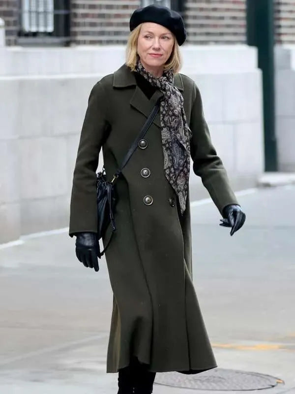 Naomi Watts The Friend 2024 Green Trench Coat