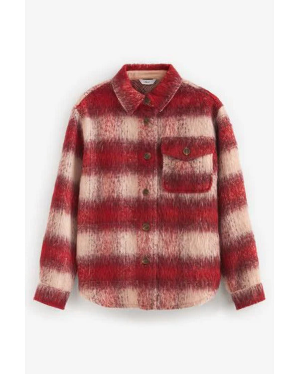 The Jetty 2024 Ruby Stokes Red Plaid Shacket