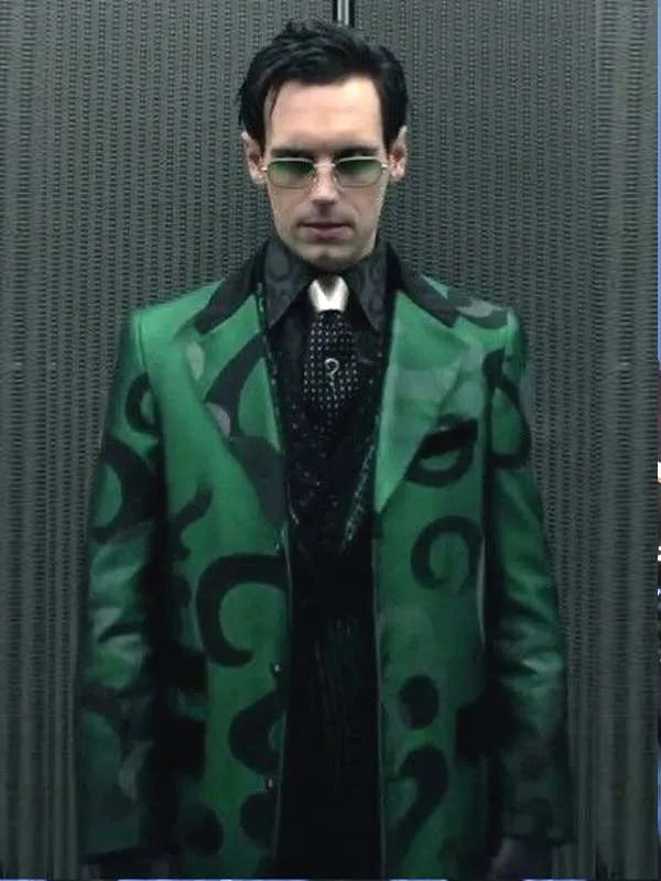 Gotham Season 5 The Riddler Cosplay Green Suit Coat