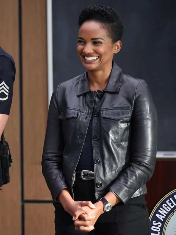 Nyla Harper The Rookie Black Leather Jacket