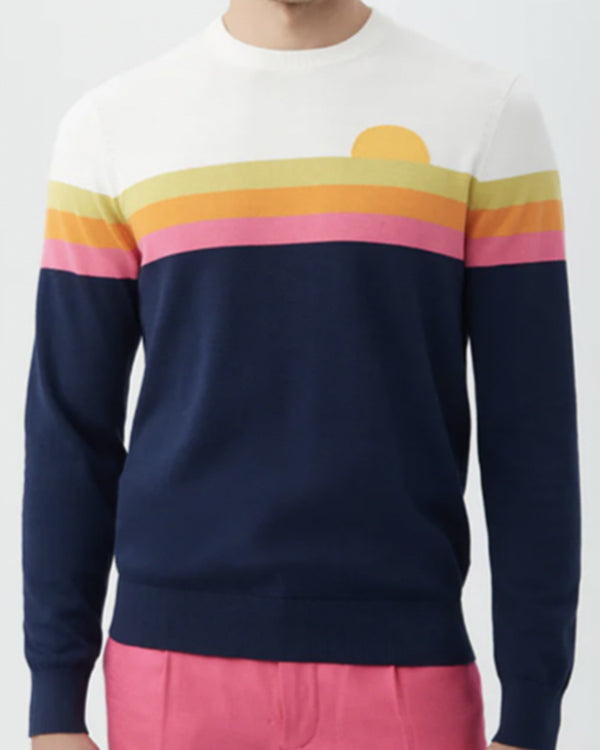 The Talk 2024 Jerry O’Connell Sunset Striped Sweater