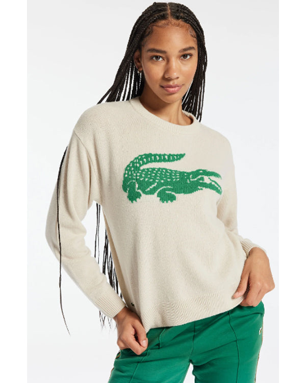 The Talk 2024 Natalie’s Green Crocodile Cashmere Sweater