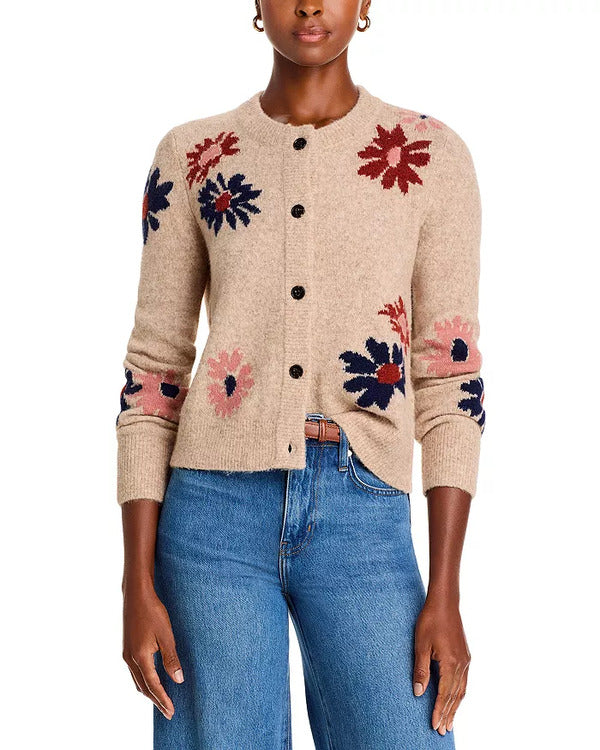 The Today Show 2024 Dylan Dreyer Brown Floral Cardigan