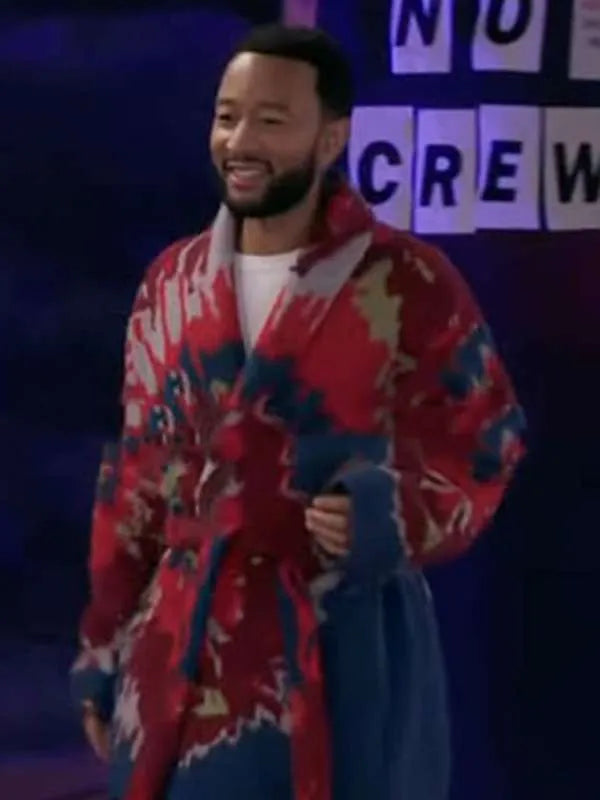 John Legend Tie-Dye Wrap Cardigan