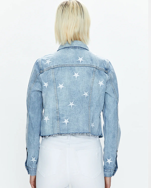 AEW Dynamite 2024 Melissa Cervantes Star Denim Jacket