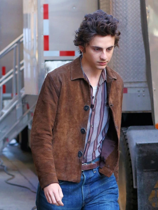 A Complete Unknown 2025 Timothee Chalamet Brown Jacket