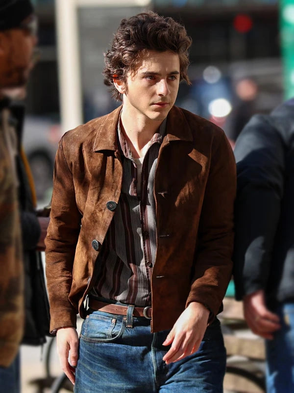 A Complete Unknown 2025 Timothee Chalamet Brown Jacket