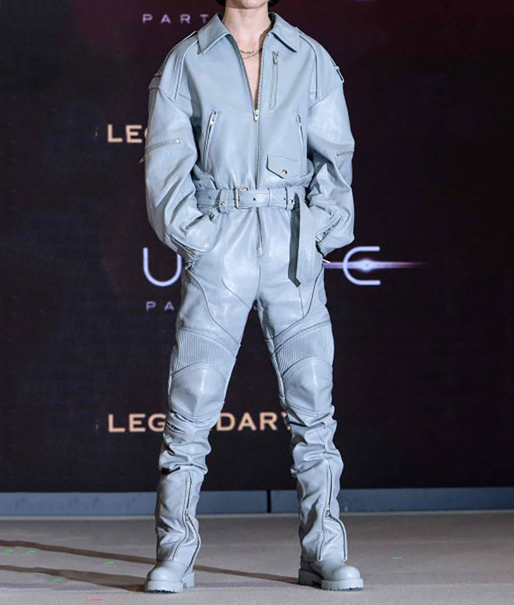 Timothee Chalamet Dune Grey Jumpsuit