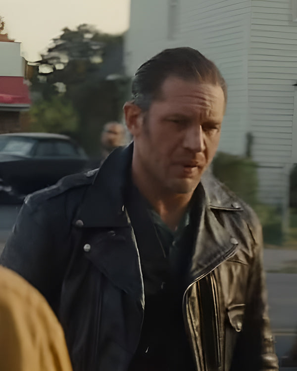 The Bikeriders 2024 Tom Hardy Black Leather Jacket