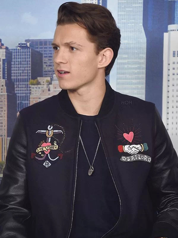 NYC Photocall Fashion Tom Holland Jacket