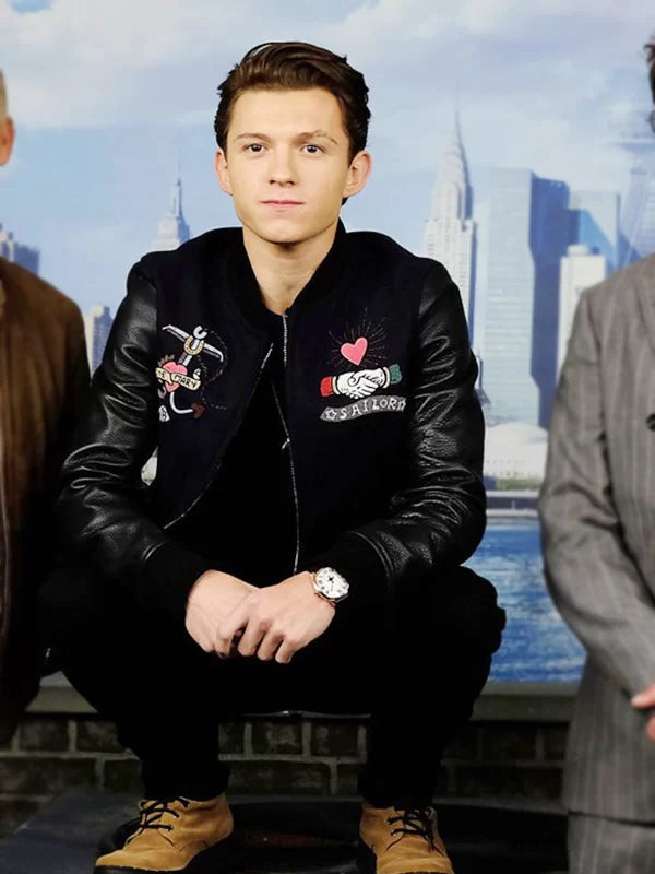 NYC Photocall Fashion Tom Holland Jacket