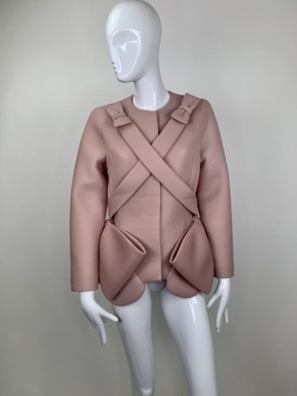 Upgraded 2024 Marisa Tomei Dusky Pink Bow Jacket