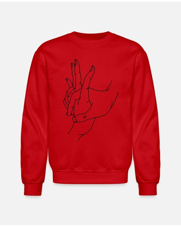 Valentines 2024 Holding Hands Red Sweatshirt