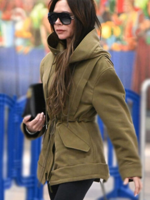 Victoria Beckham Jfk Khaki Green Jacket