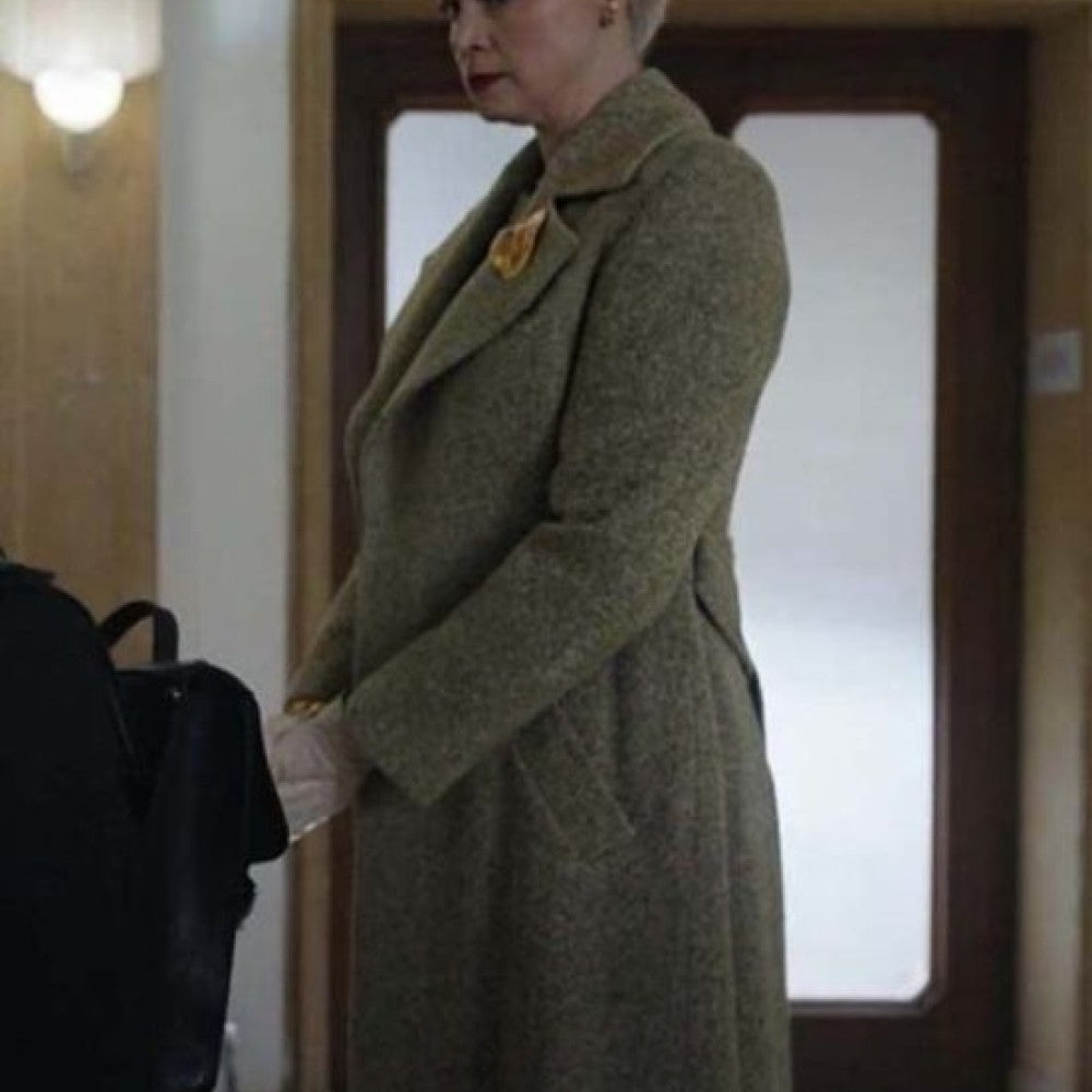 Wednesday 2022 Gwendoline Christie Green Coat - PINESMAX