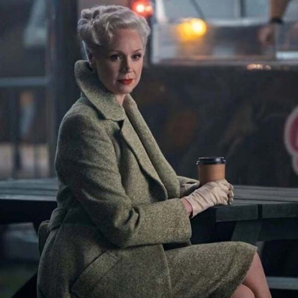 Wednesday 2022 Gwendoline Christie Green Coat - PINESMAX