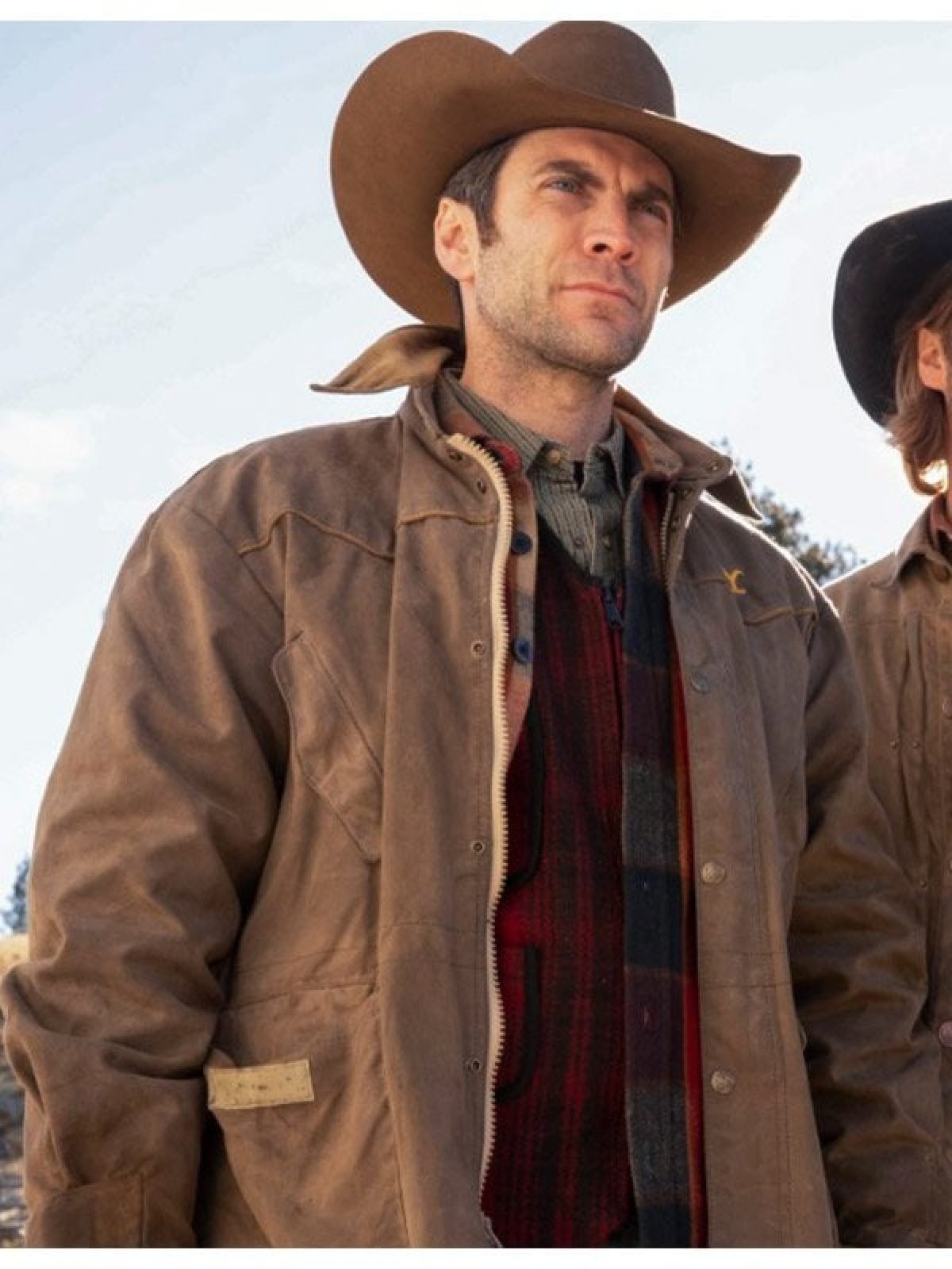 Wes Bentley Yellowstone Brown Leather Jacket