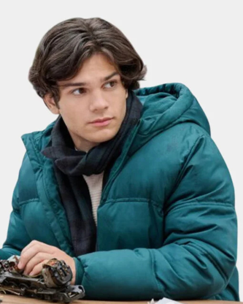 Dorian Giordano A Dance in the Snow Sea Green Hooded Jacket