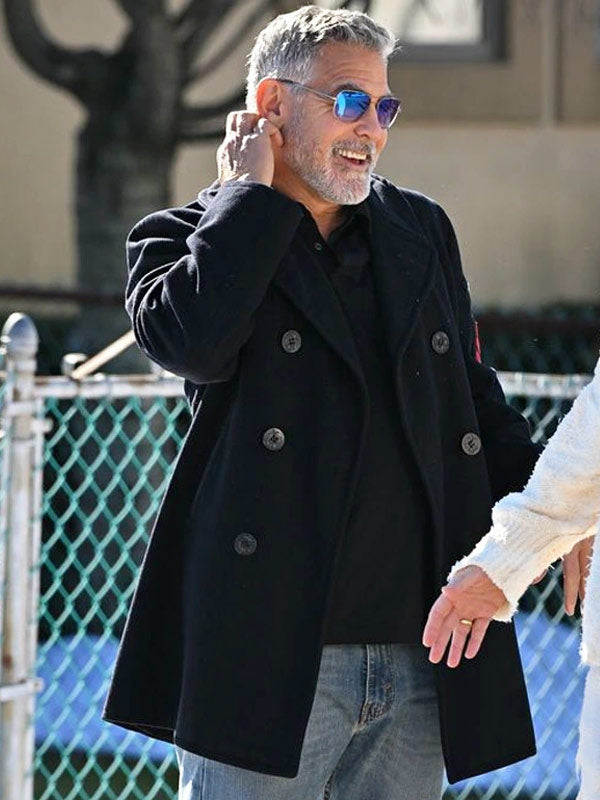 Wolfs 2024 George Clooney Black Coat