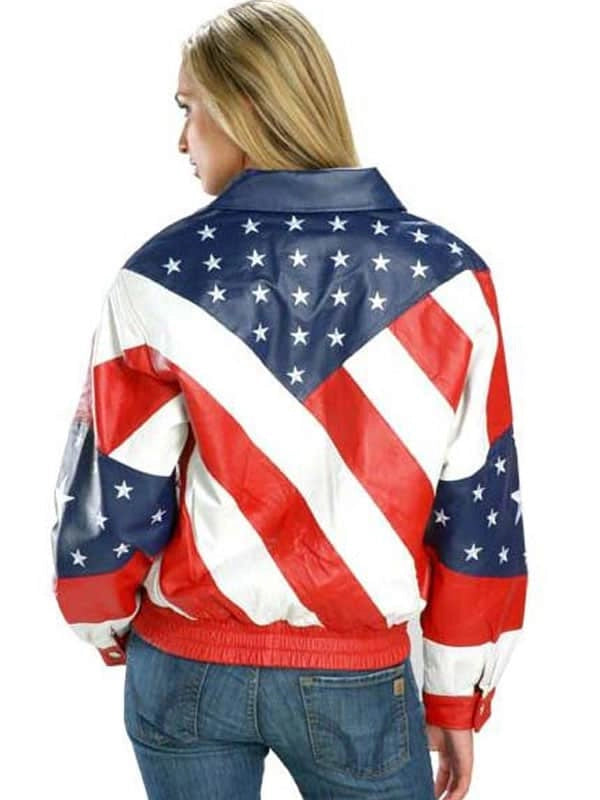 PINESMAX Cane Tejada Power Book II Amiri Flag Leather Jacket