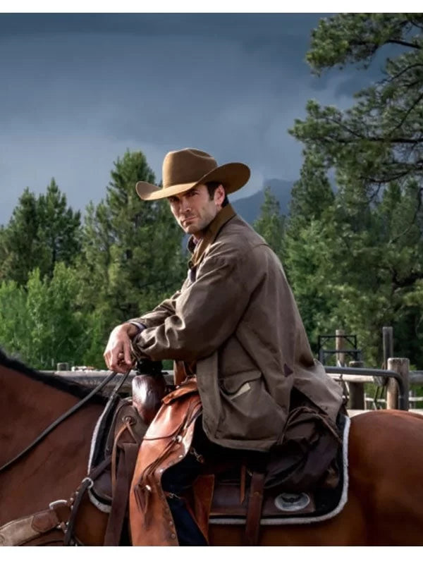 Wes Bentley Yellowstone Brown Leather Jacket