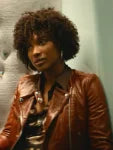 Yvonna Pearson Clipped 2024 Brown Leather Jacket