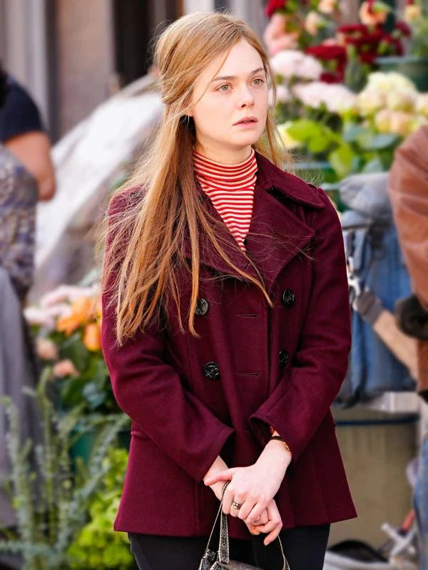 A Complete Unknown 2024 Elle Fanning Wool Coat