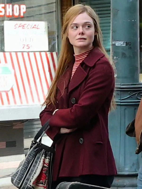 A Complete Unknown 2024 Elle Fanning Wool Coat