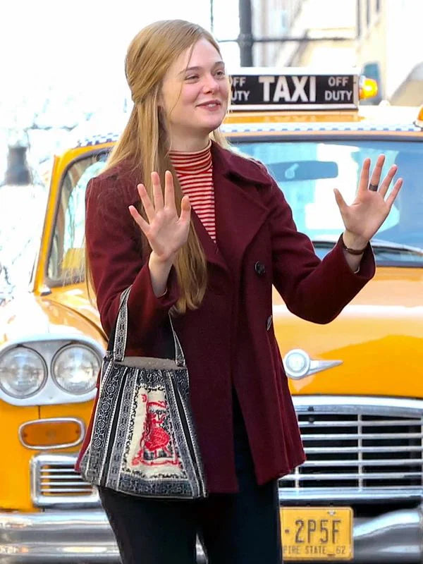 A Complete Unknown 2024 Elle Fanning Wool Coat