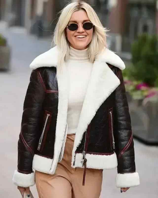 Ashley Roberts Heart FM Show Shearling Jacket