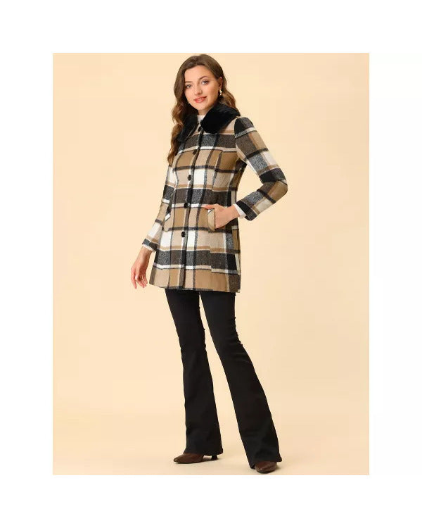 The Today Show 2024 Brown Checkered Long Plaid Coat