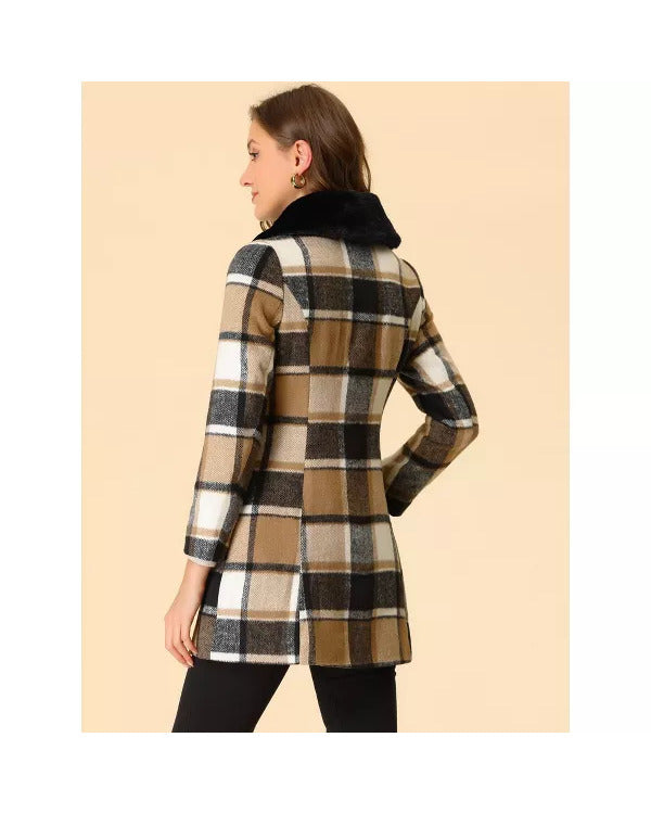 The Today Show 2024 Brown Checkered Long Plaid Coat