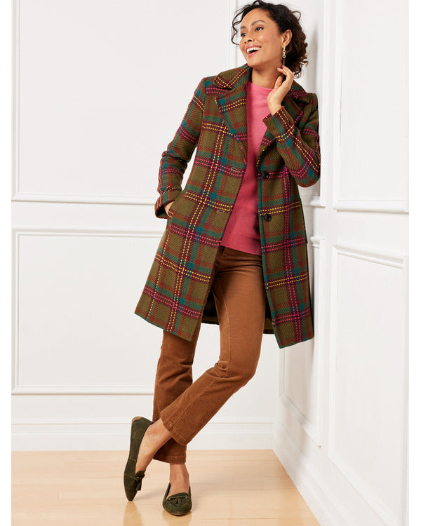 General Hospital 2024 Carolyn Hennesy Olive Plaid Coat