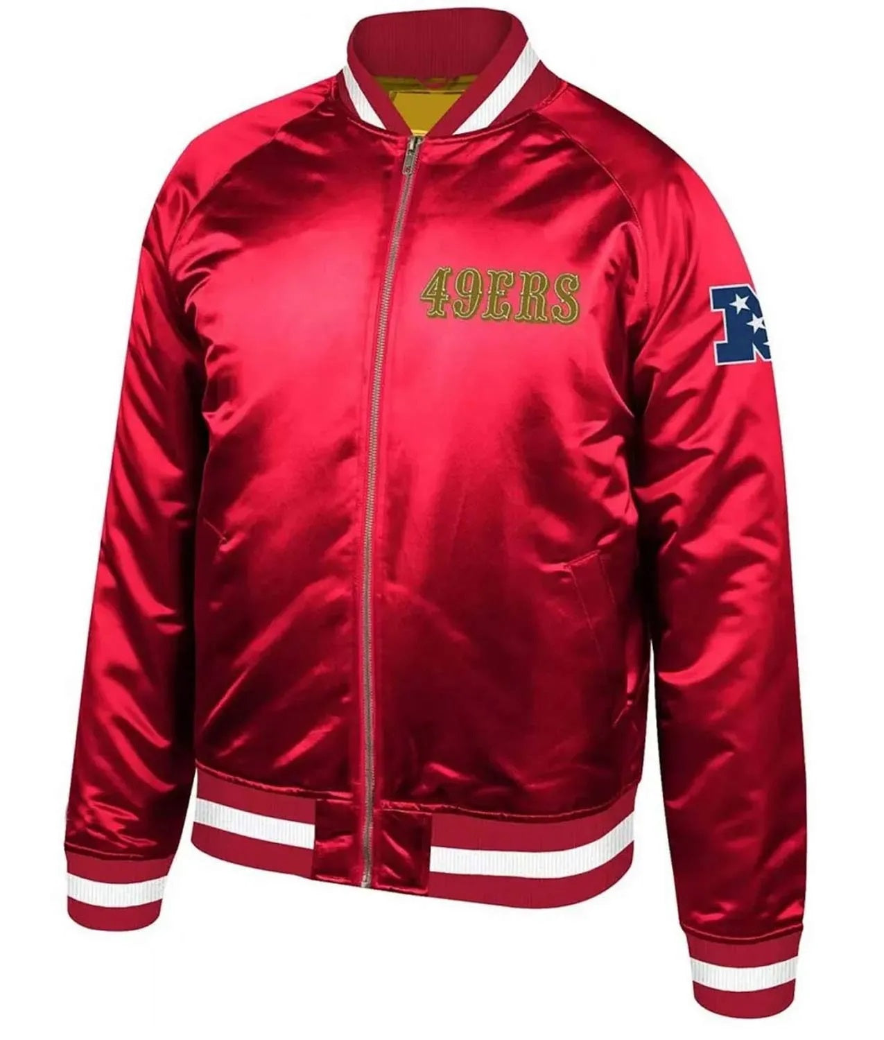 San Francisco 49ers Gold Jacket  Roman Geike 49ers gold satin jacket