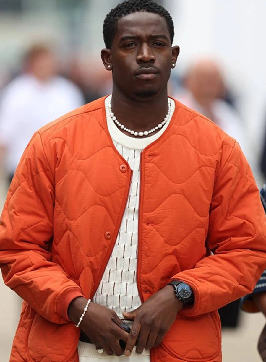 F1 2025 Damson Idris Orange Bomber Jacket