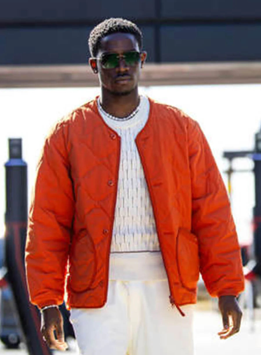 F1 2025 Damson Idris Orange Bomber Jacket