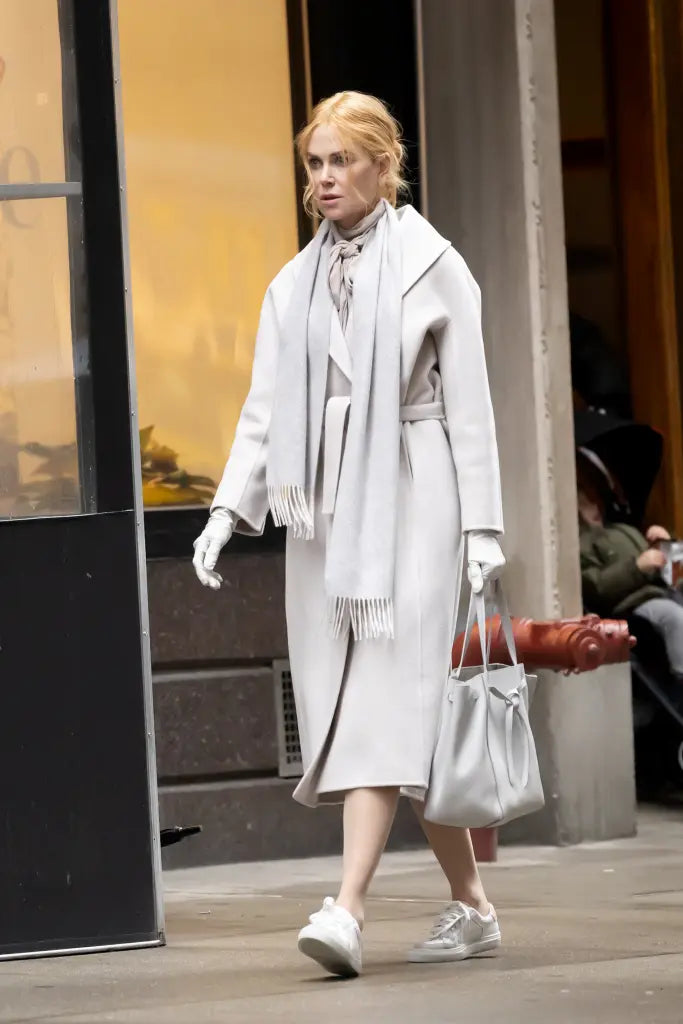 Babygirl Nicole Kidman White Long Coat