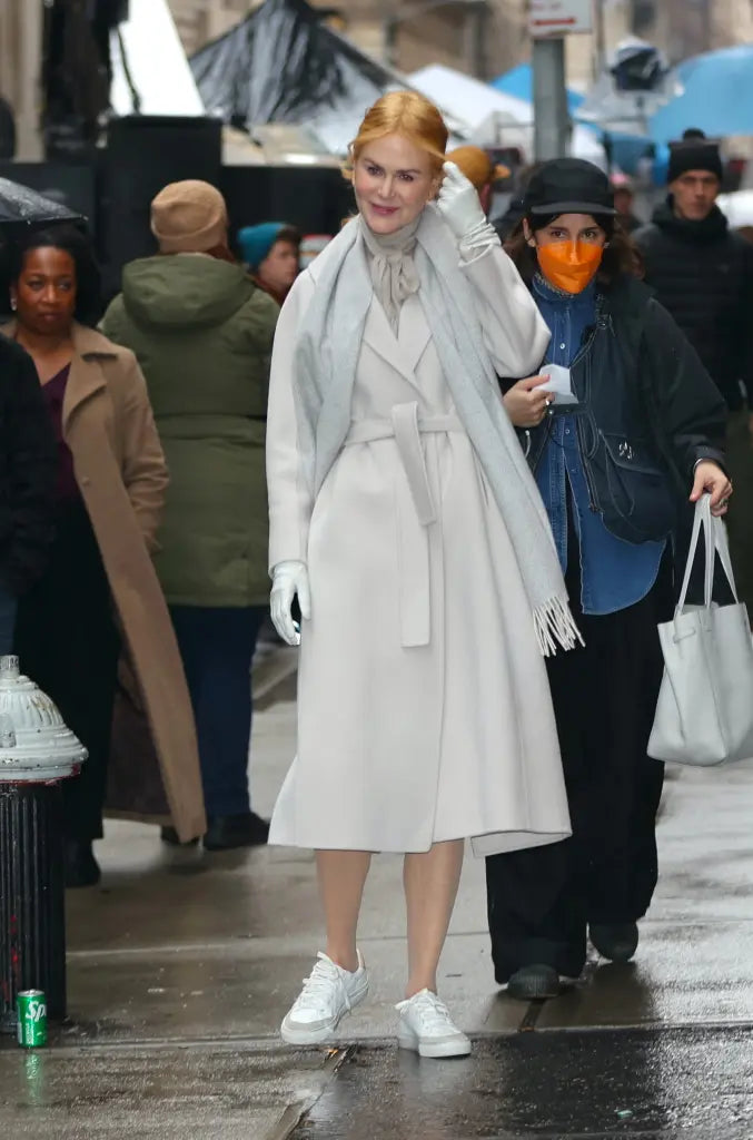 Babygirl Nicole Kidman White Long Coat