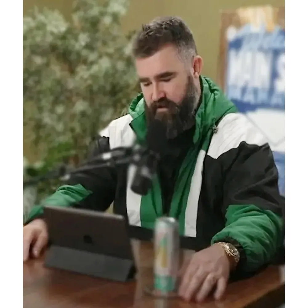 Jason Kelce New Heights Podcast Eagles Starter Jacket