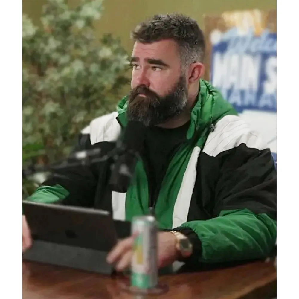 Jason Kelce New Heights Podcast Eagles Starter Jacket