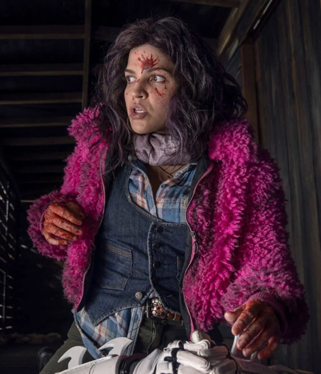 The Walking Dead Juanita Sanchez Pink Faux Fur Jacket