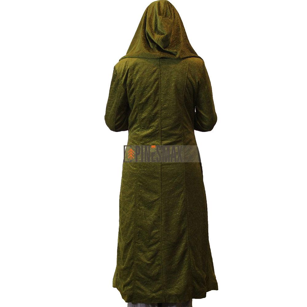 The Undoing Nicole Kidman Green Trench Coat, Velvet Textured Coat - PINESMAX