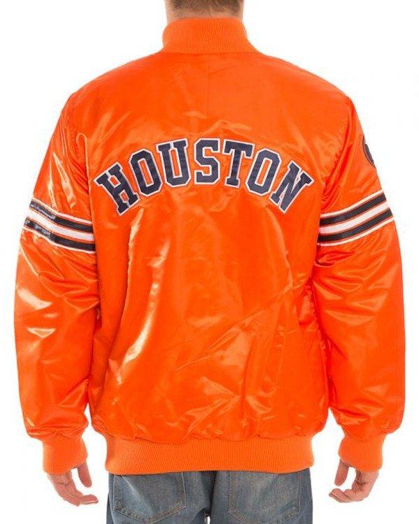 Houston Astros Navy/Orange Satin Tri-Color Jacket - Danezon