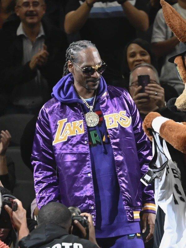 Snoop Dogg Los Angeles Lakers Purple Jacket 3XL / Purple / Satin