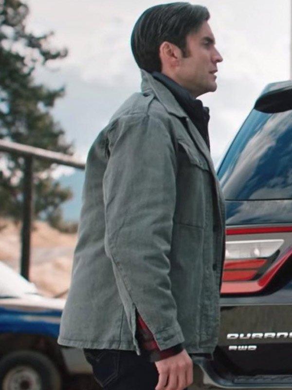 Wes Bentley Grey Cotton Jacket Yellowstone - PINESMAX