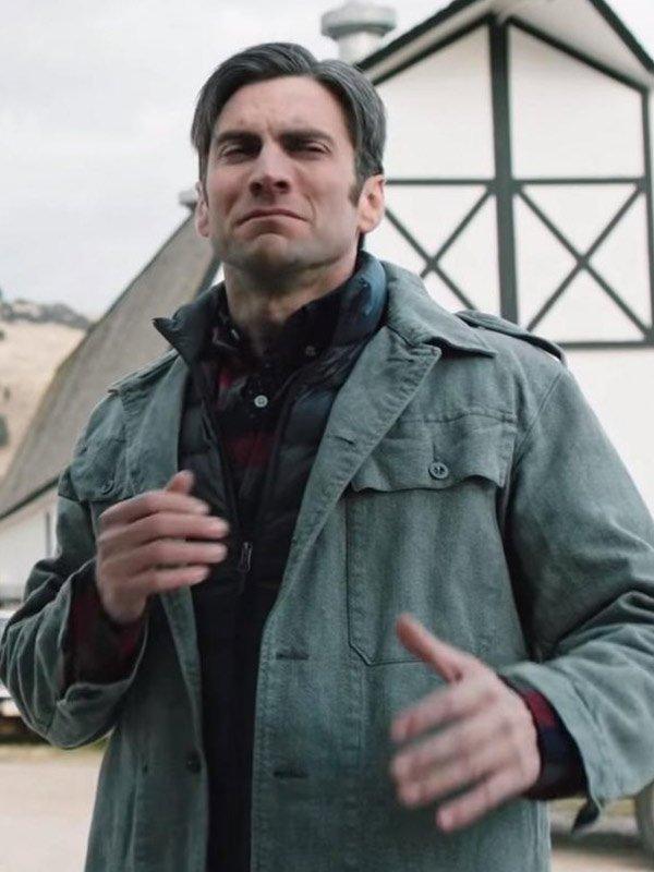 Wes Bentley Grey Cotton Jacket Yellowstone - PINESMAX